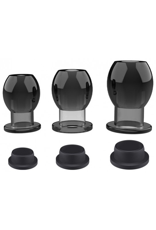 Plug Tunnel avec bouchon Hollow Stop Noir 