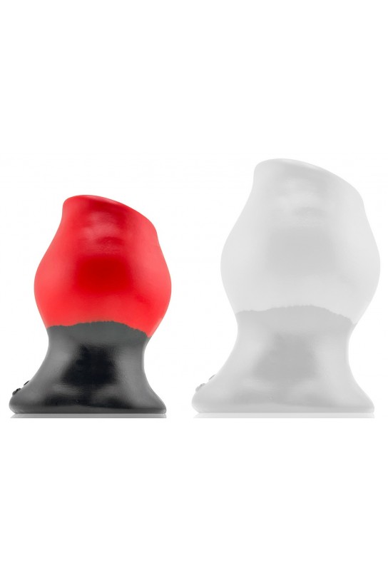 Plug Tunnel Super Max Pighole XXXL Noir-Rouge 15 x 11.5cm 