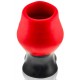 Plug Tunnel Super Max Pighole XXXL Noir-Rouge 15 x 11.5cm 