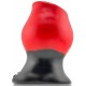 Plug Tunnel Super Max Pighole XXXL Noir-Rouge 15 x 11.5cm 
