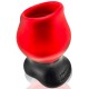 Plug Tunnel Super Max Pighole XXXL Noir-Rouge 15 x 11.5cm 