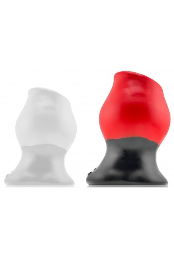Plug Tunnel Colossus Pighole XXXXL Noir-Rouge 17 x 13.5cm 