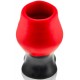Plug Tunnel Colossus Pighole XXXXL Noir-Rouge 17 x 13.5cm 