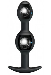 Double Heavy Balls Silicone Butt Plug 12.5 x 3.3 cm