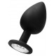 Plug anal silicone SELF MOTION 8 x 4 cm noir 