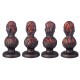 Plug Skullis S 12.5 x 5.5 cm Rouge-Noir 