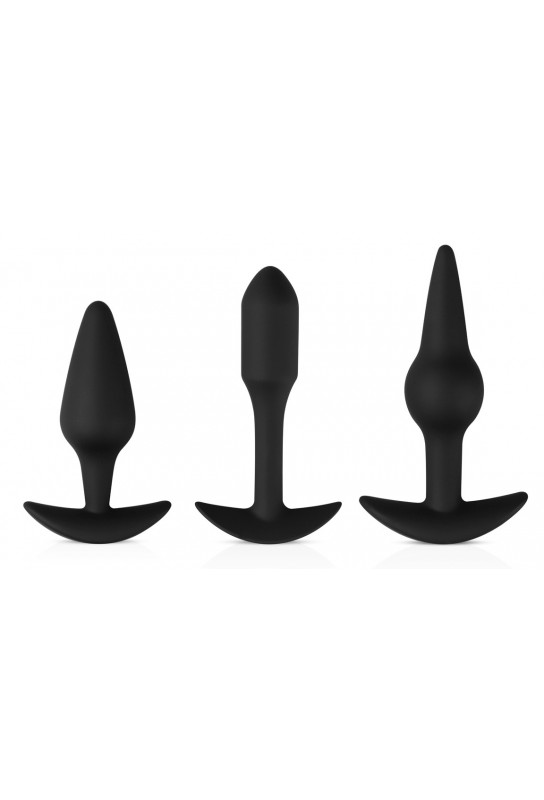 Kit de 3 plugs Pleasure Noirs 