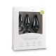 Lot de 3 plugs Pointy 10 x 4.5 cm Noir 