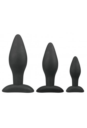 Kit de 3 plugs silicone Rocket Noirs 