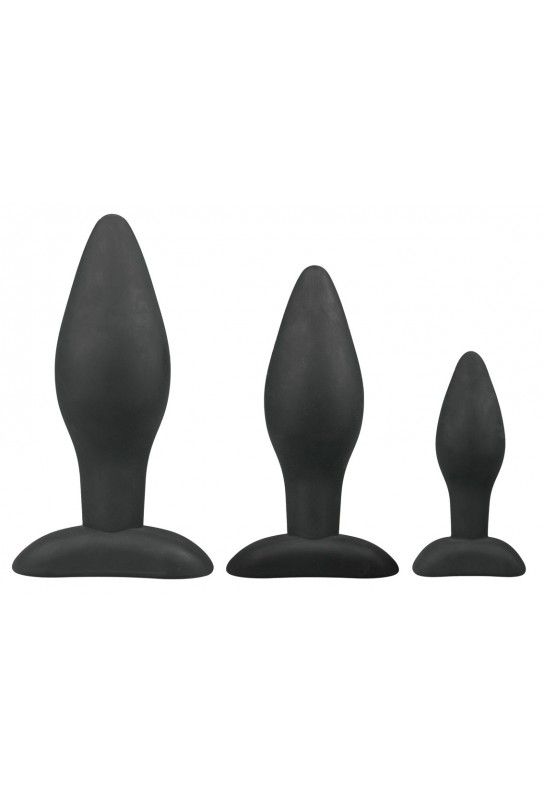 Kit de 3 plugs silicone Rocket Noirs 