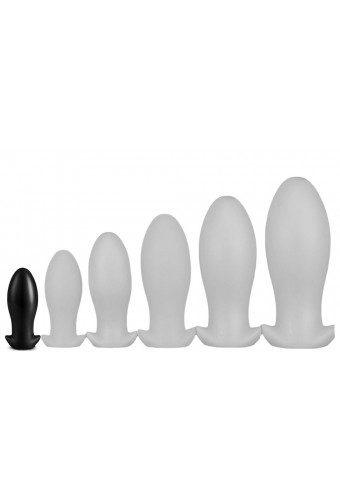 Plug silicone Saurus Egg S 10 x 4.5 cm Noir 