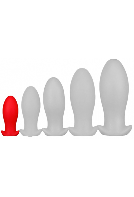 Plug silicone Saurus Egg S 10 x 4.5cm Rouge 