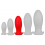 Plug Silicone SAURUS EGG L 14 x 6.3cm Rouge
