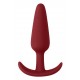 Plug en silicone Slim Butt 7.5 x 2cm Rouge 