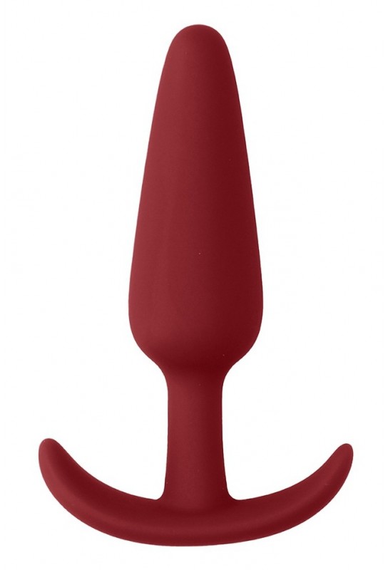 Plug en silicone Slim Butt 7.5 x 2cm Rouge 