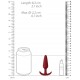 Plug en silicone Slim Butt 7.5 x 2cm Rouge 