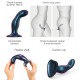 Plug Silicone Snaky Strap-On-Me M 14 x 3.8cm Bleu 