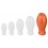 Plug Egg Ass XL 12.5 x 7.3cm Orange