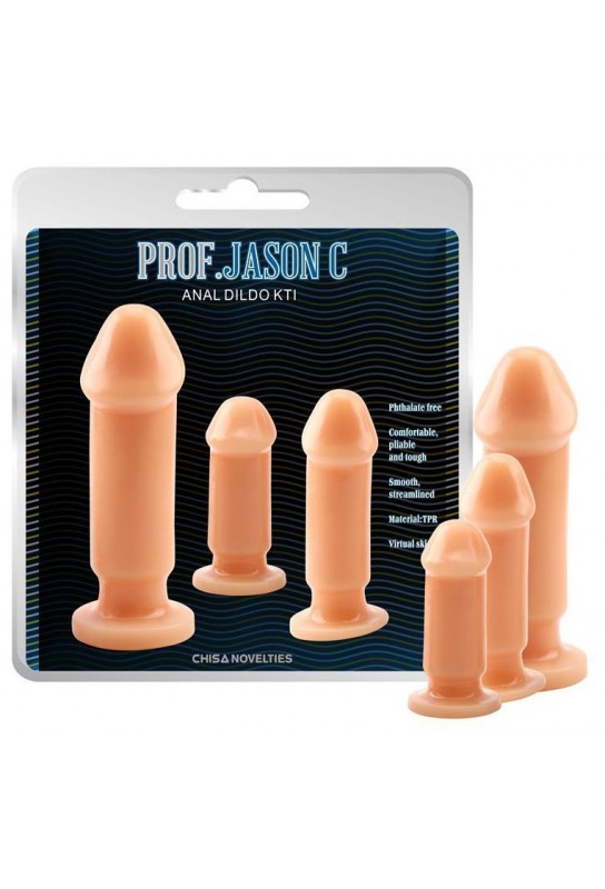 Lot de 3 plugs Penis 