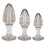 Lot de 3 plugs Glitter Argentés