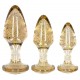 Lot de 3 plugs Glitter Or 