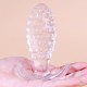 Plug transparent Dotted Pine S 6.5 x 2.5cm 