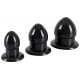 Pack de 3 Plugs Mini fat noirs