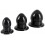 Pack de 3 Plugs Mini fat noirs