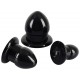 Pack de 3 Plugs Mini fat noirs 
