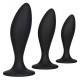 Lot de 3 plugs en silicone Curve Kit Noirs 