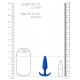 Plug Slim Butt 7.5 x 2cm Bleu 
