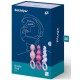 Kit 3 Plugs Silicone Booty Call Satisfyer 9.5 x 2.5cm Roses 
