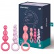 Kit 3 Plugs Silicone Booty Call Satisfyer 9.5 x 2.5cm Roses 