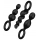 Kit de 3 plugs Silicone Booty Call Satisfyer 9.5 x 2.5cm 