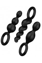 Kit de 3 plugs Silicone Booty Call Satisfyer 9.5 x 2.5cm