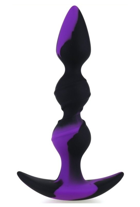 Plug silicone Three Pal 15 x 3.2cm Noir-Violet 