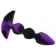 Plug silicone Three Pal 15 x 3.2cm Noir-Violet 