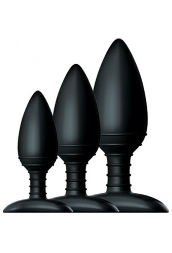 Lot de 3 plugs Silicone Trio Nexus Noirs 