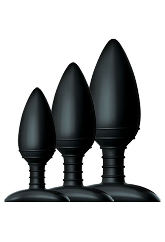 Lot de 3 plugs Silicone Trio Nexus Noirs 