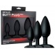 Lot de 3 plugs Silicone Trio Nexus Noirs 