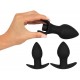 Lot de 3 plugs vibrants Silibutt Noirs 