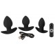Lot de 3 plugs vibrants Silibutt Noirs 