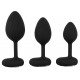 Lot de 3 Plugs vibrants Vrillass Noirs 10 Vibrations 
