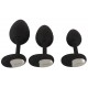 Lot de 3 Plugs vibrants Vrillass Noirs 10 Vibrations 