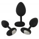 Lot de 3 Plugs vibrants Vrillass Noirs 10 Vibrations 