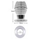 Plug Tunnel en métal Thread Hollow L 7 x 4.8cm 