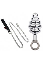 Plug en métal Butt Pal avec laisse 8 x 4cm