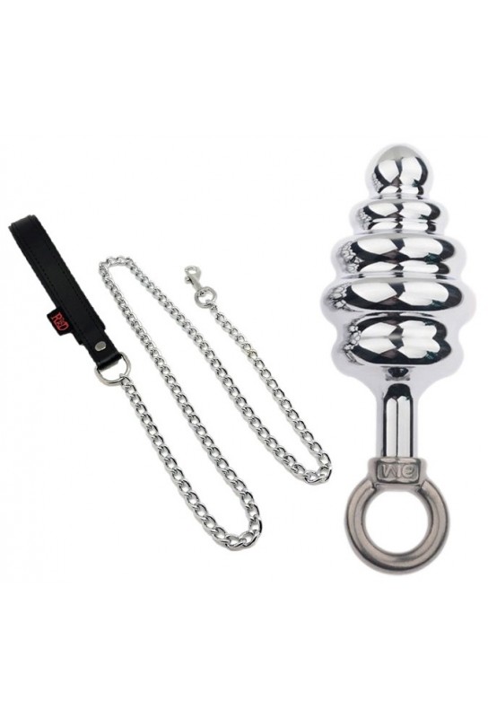 Plug en métal Butt Pal avec laisse 8 x 4cm 