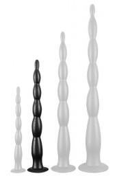 Gode long Scale Beads M 40 x 4cm Noir