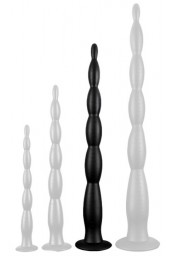 Gode long Scale Beads L 50 x 5cm Noir